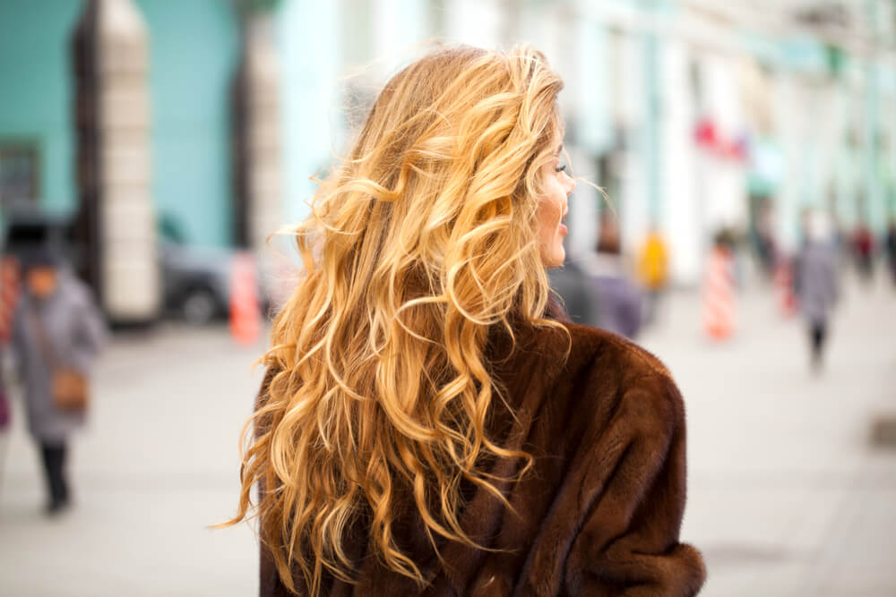 Woman with wavy hair
