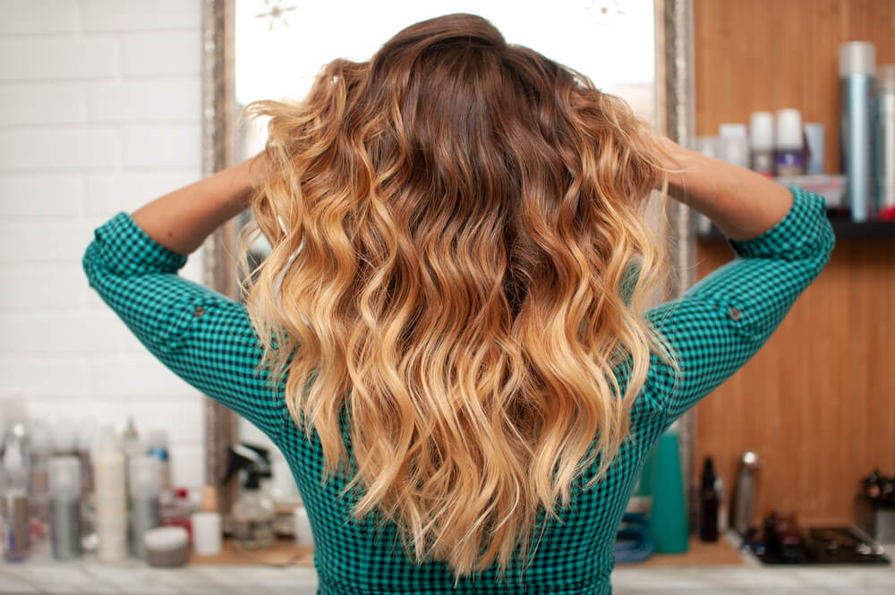 Woman with wavy hair