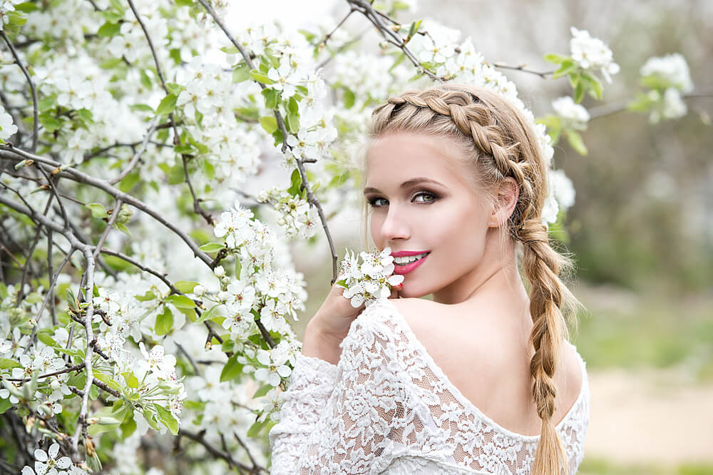 Woman with braid