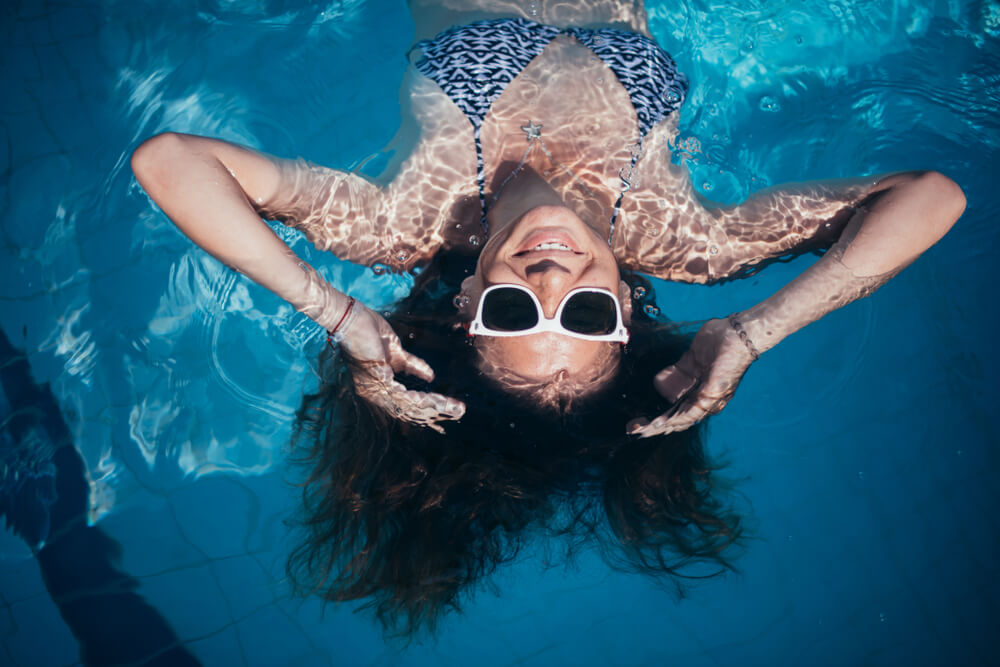 Woman in pool