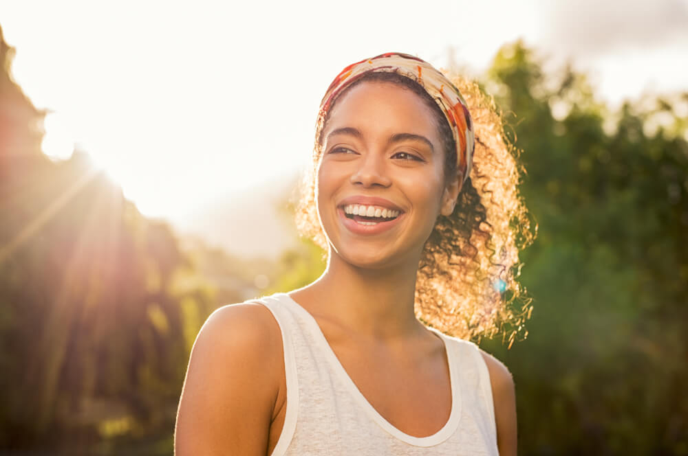 Woman with headband