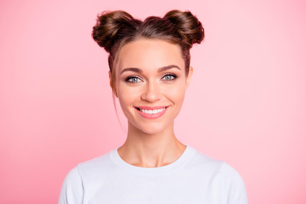 girl double buns